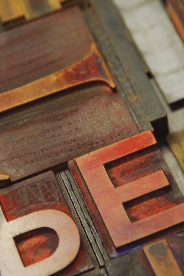 Wood letterpress type