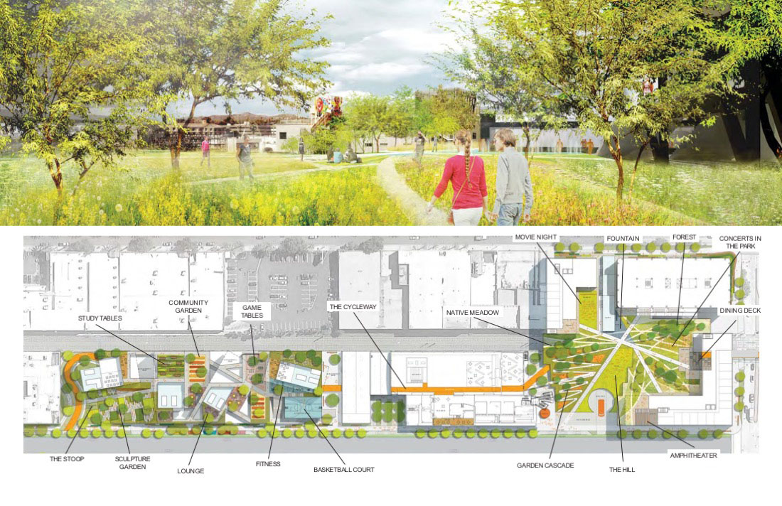 Photo of master plan elevation. 