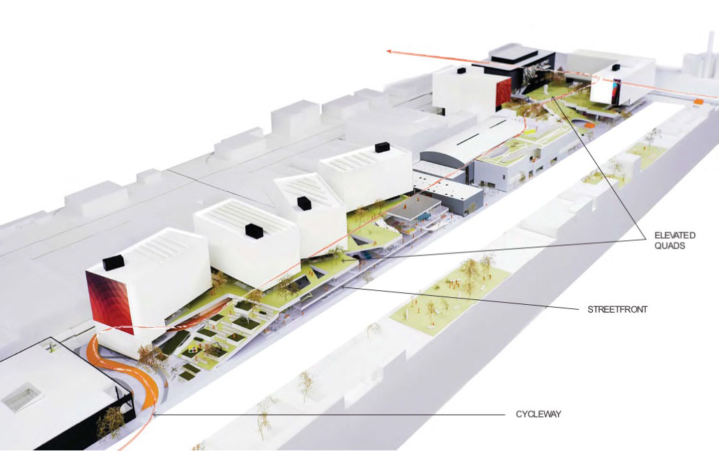 Photo of master plan elevation layers.