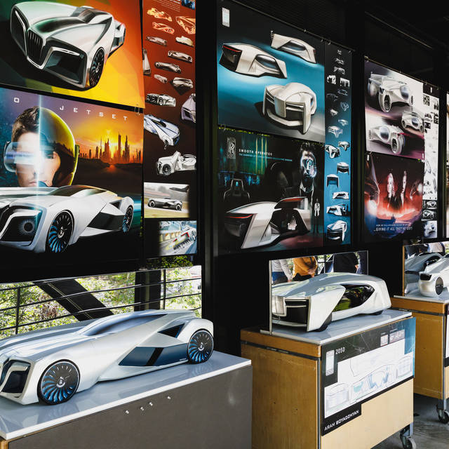 Car models on display