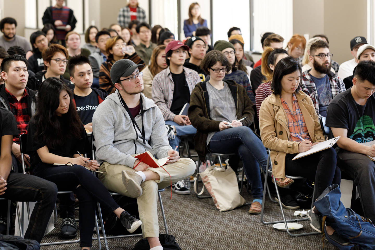 Atey+Ghailan+from+Riot+Games+talks+to+illustration+and+entertainment+design+students+as+part+of+the+CPD+Career+Chats+series.