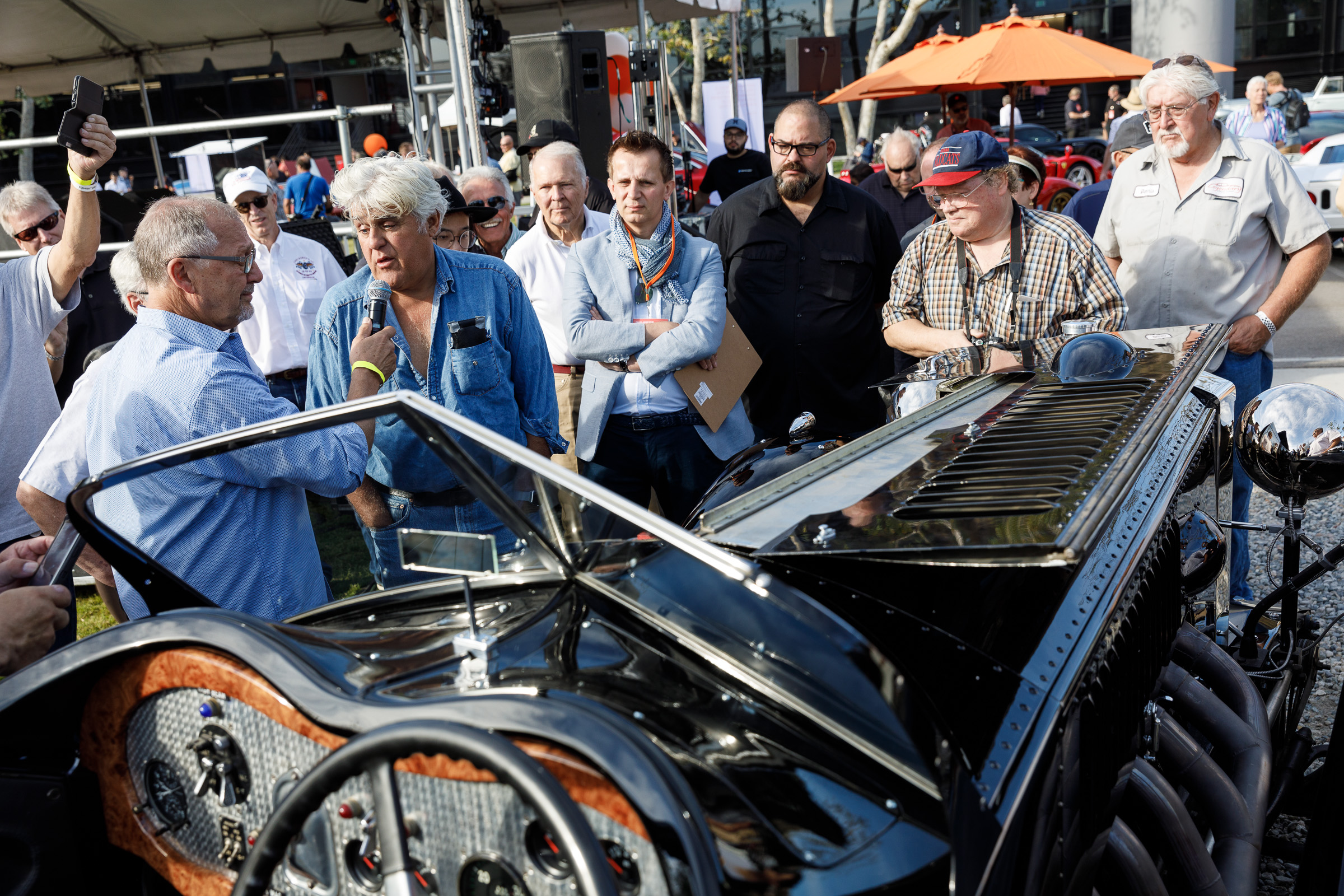 Photo of Stewart Reed and Jay Leno at Car Classic 2018.