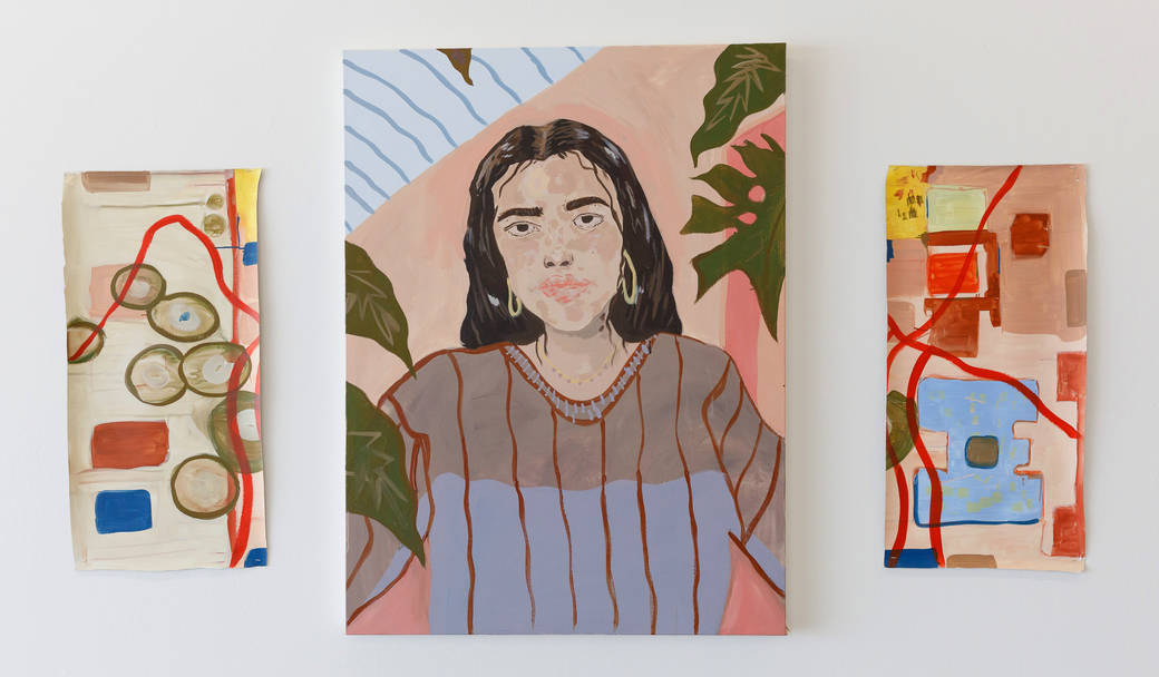 Untitled (Self-Portraits) by Alexis Sevilla created in the Summer 2018 course 2D Intensive 1, courtesy of the artist