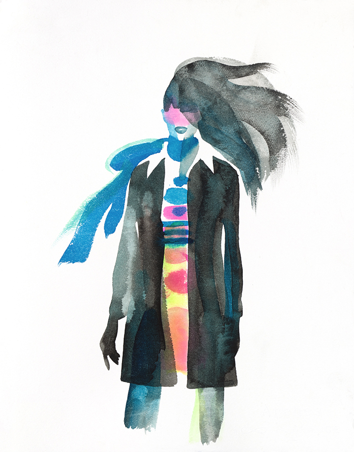 Ann Field’s Fashion Illustration is on display in GARB at the Williamson Gallery through June 9, 2019.