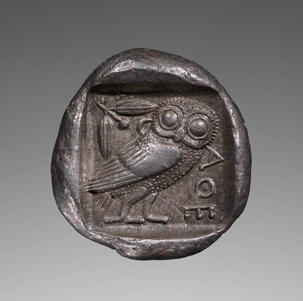 Coin (tetradrachm) of Athens, Greek, 475–465 B.C.