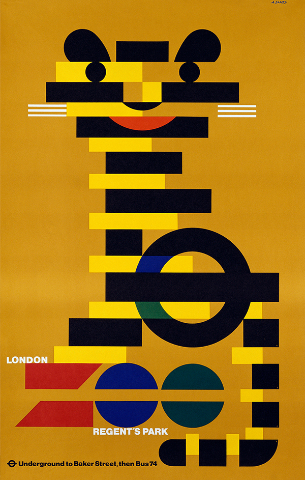 Poster art for the London Zoo by Abram Games.