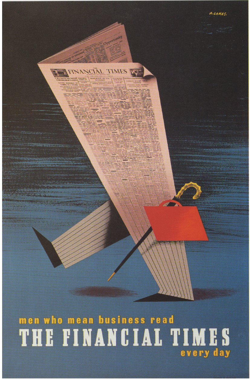 Poster art by Abram Games for the Financial Times.