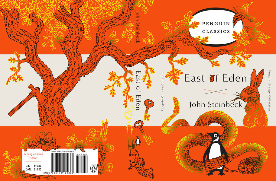 Cover+of+John+Steinbeck%27s+%26ldquo%3BEast+of+Eden%26rdquo%3B+by+Eric+Nyquist%2C+part+of+the+Orange+Penguin+Collection+series.