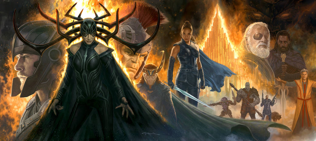 Cover art by Andy Park for The Art of Thor Ragnarok (2017, Marvel)