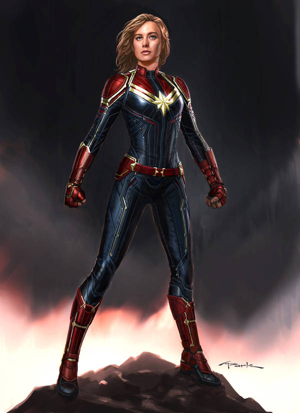 Captain Marvel character design by Andy Park