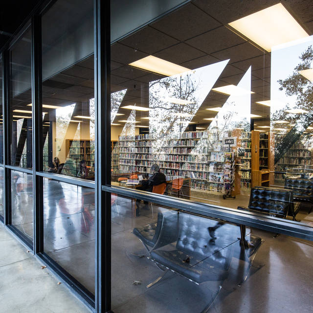 ArtCenter Library as seen from the bridge walkway