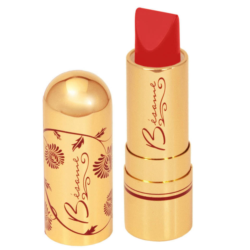 Besame Cosmetics red lipstick