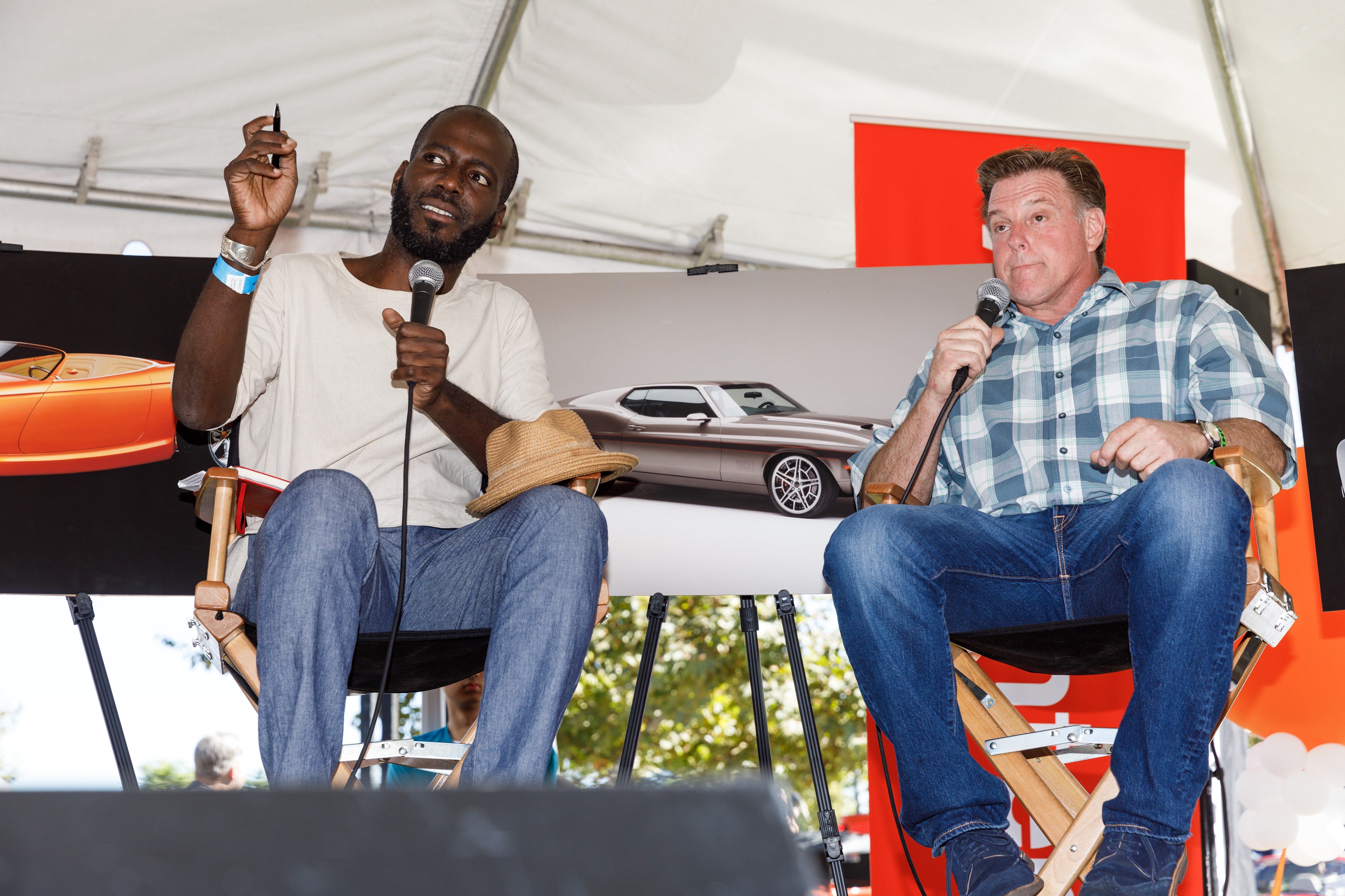 Photo of Sonari Glinton and Chip Foose at Car Classic 2019.