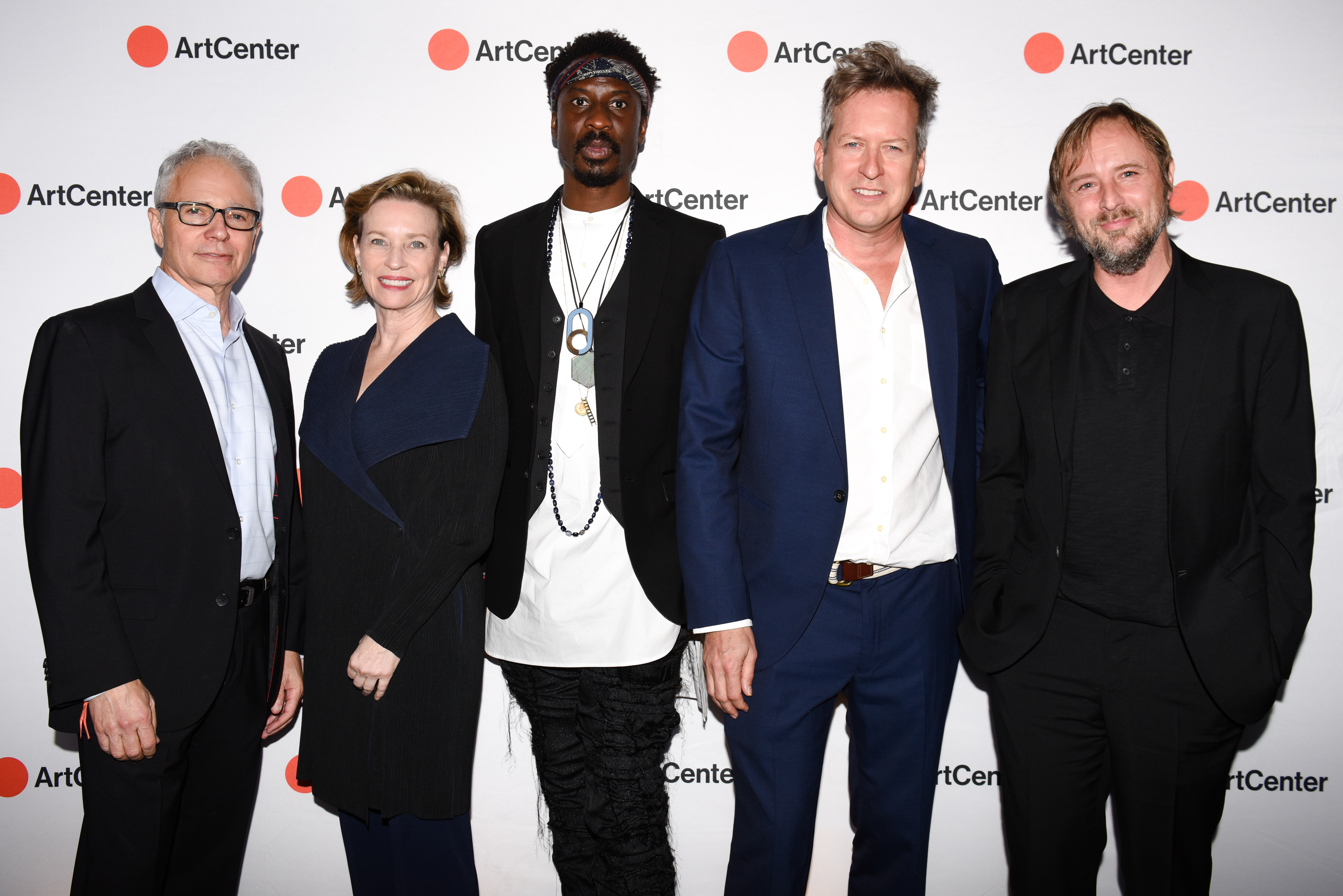 Photo of Lorne Buchman, Gloria Kondrup, Ini Archibong, Doug Aitken, Sterling Ruby.