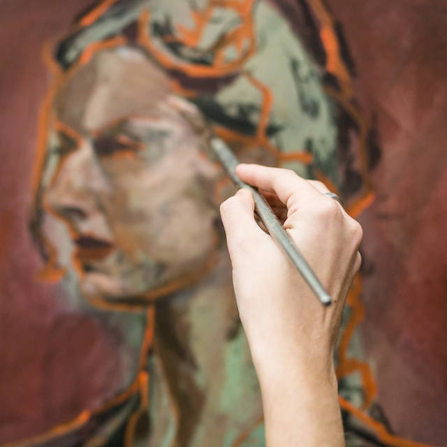 hand painting portrait of a woman