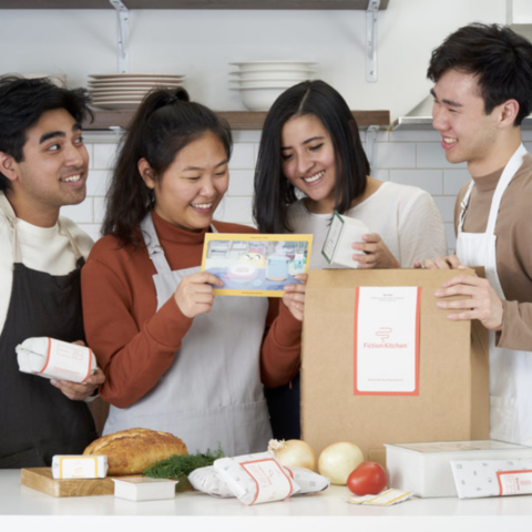 /People reading recipe card