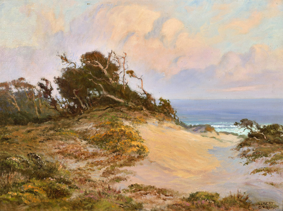 Image of Asilomar Dunes painted by Albert Thomas De Rome.