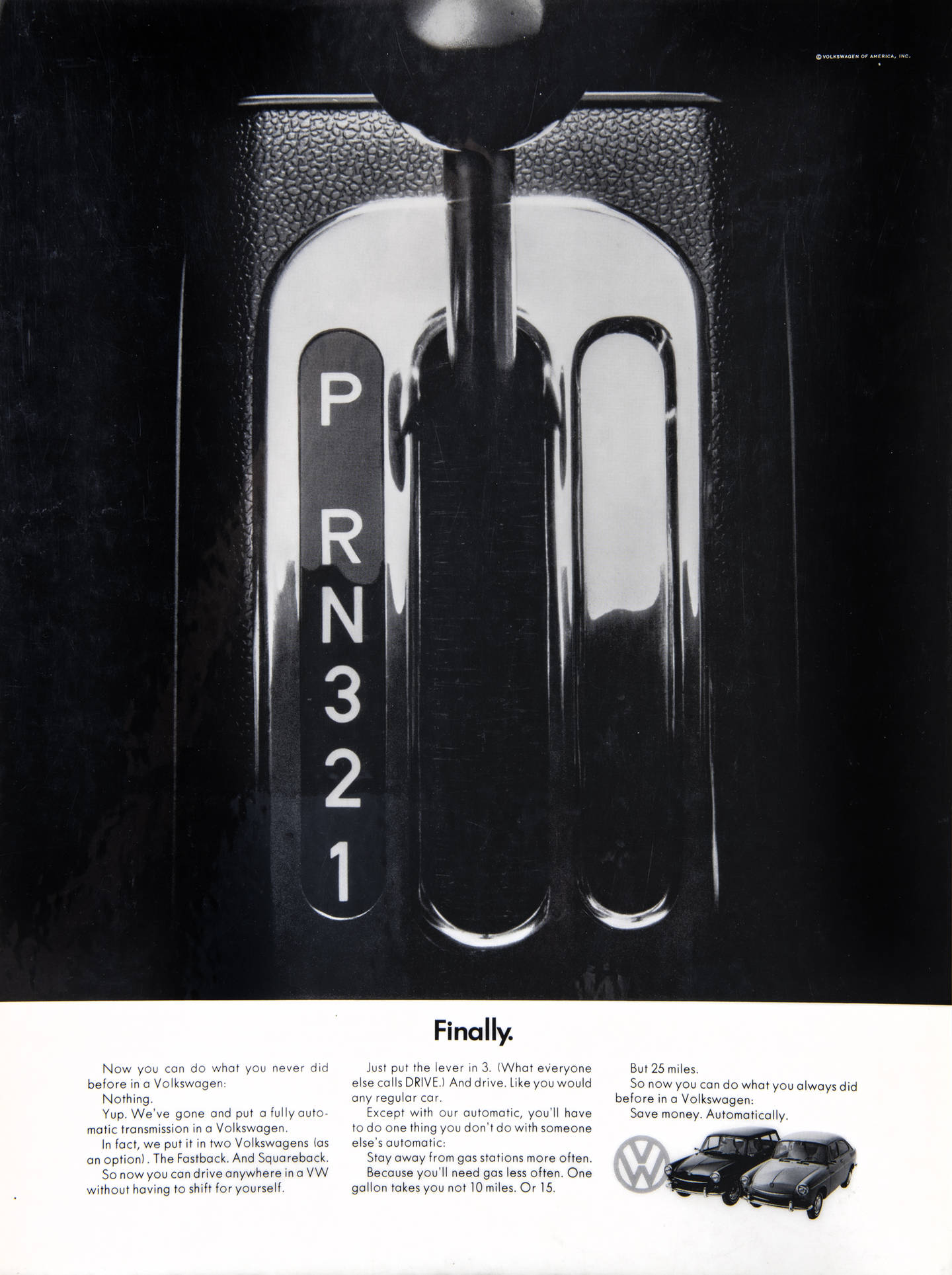 A+print+advertisement+for+Volkswagen+by+alumnus+Bob+Matsumoto+%28BFA+63+Advertising%29.+Image+courtesy+of+Matsumoto.