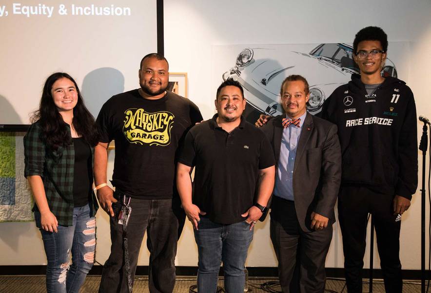 From+left+to+right%3A+Transportation+Design+student+Maddie+Wu%2C+Transportation+Design+student+Minh+Williams%2C+%3Cem%3EDUB%3C%2Fem%3E+magazine+co-founder+Myles+Kovacs%2C+ArtCenter%E2%80%99s+Vice+President+and+Chief+Diversity+Officer+Aaron+Bruce%2C+and+Entertainment+Design+student+Xavier+Carr+at+the+Fall+2019+DEI+Conversations+event+featuring+Kovacs%2C+co-hosted+by+ArtCenter%E2%80%99s+Center+for+Diversity%2C+Equity+and+Inclusion+and+ArtCenter%E2%80%99s+Career+and+Professional+Development+%28CPD%29.+Photo+by+Lucia+Loiso+%28BFA+09+Photography+and+Imaging%29.+