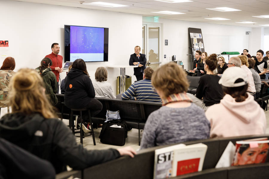 Guest+designer%2C+academic+and+researcher+Anastasios+Maragiannis+in+conversation+with+ArtCenter%E2%80%99s+Vice+President+and+Chief+Diversity+Officer+Aaron+Bruce+at+the+Spring+2019+event+%E2%80%9CAnastasios+Maragiannis%3A+Design%2C+Diversity+and+Inclusion+in+the+age+of+Brexit%2C%E2%80%9D+hosted+by+ArtCenter%27s+Center+for+Diversity%2C+Equity+and+Inclusion+%28DEI%29.+Photo+by+Juan+Posada.