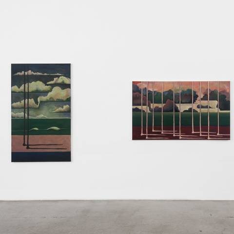 /Paintings by the artist “Leo Mock” — better known as the gallerist Steve Hanson — were on view at the gallery M+B last summer. (Ed Mumford via NYtimes.com)