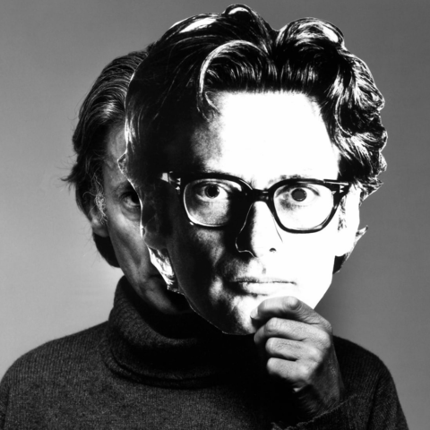 /Richard Avedon with mask in a 1978 photo by Gideon Lewin. (Gideon Lewin via CNN.com)