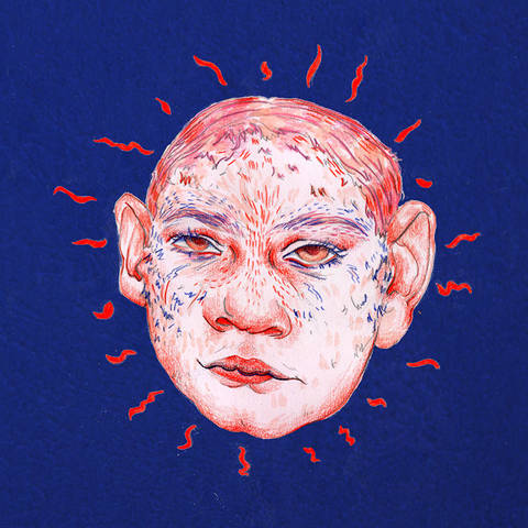 /Illustration of a bald child by Bianca Gutierrez