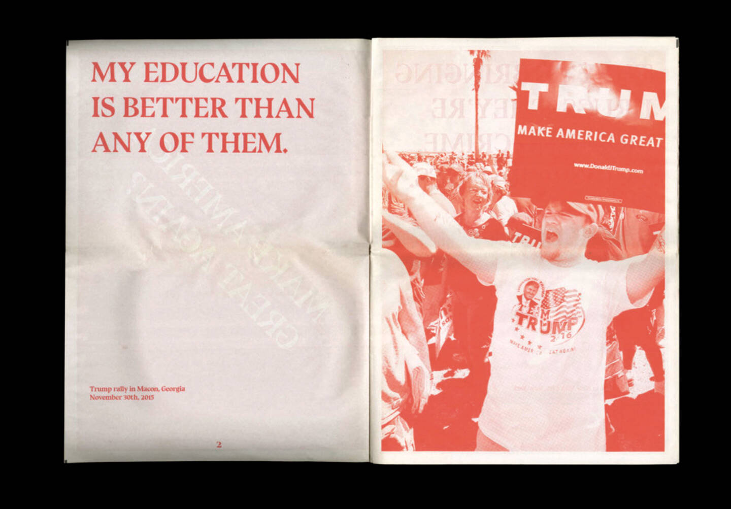 Gamio%E2%80%99s+student+newsprint+project+%3Ci%3EMake+America+Great+Again%3F%3C%2Fi%3E%2C+2016.+Image+courtesy+of+Jimena+Gamio.