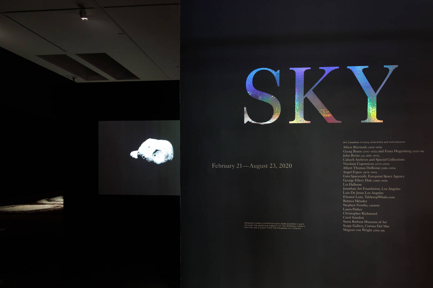 An+immersive+examination+of+how+humans+have+conceptualized+the+sky+throughout+history%2C+this+group+exhibition+will+demonstrate+how+the+unfolding+realities+exposed+by+new+science+are+affecting+change+in+the+understanding+of+ourselves%2C+our+planet+and+beyond.%0APart+of+the+Williamson+Gallery%E2%80%99s+ongoing+series+of+exhibitions+and+programs+examining+the+intersection+of+contemporary+art+and+science%2C+SKY+brings+together+works+by+West+Coast+artists+with+objects+and+artifacts+from+various+museums+and+scientific+archives%2C+including+The+Caltech+Archive%2C+Santa+Barbara+Museum+of+Art+and+the+European+Space+Agency.%0A%0AParticipants+include+Southern+California+artists+Lia+Halloran%2C+Rebeca+M%C3%A9ndez%2C+Laura+Parker%2C+Christopher+Richmond+and+Carol+Saindon%3B+and+Washington+State+scientist+Eleanor+Lutz%3B+among+others.+The+exhibition+will+be+accompanied+by+a+20-page+mini-catalog+with+essays+and+images%2C+available+free+of+charge+to+all+gallery+visitors.+A+component+of+the+exhibition%2C+Lia+Halloran%E2%80%99s+video+installation%2C+Double+Horizon%2C+will+be+presented+at+ArtCenter%E2%80%99s+Mullin+Gallery+%28South+Campus%29+during+the+month+of+February.+The+exhibition+is+curated+by+Stephen+Nowlin%2C+Director+of+Exhibitions.