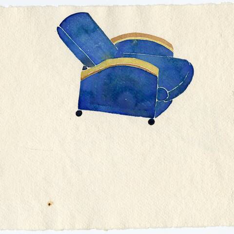 The+Blue+recliner%2C+11%E2%80%9D+x+8.5%E2%80%9D%2C+watercolor+on+paper%2C+2009