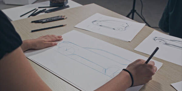 ArtCenter Online student car design sketch
