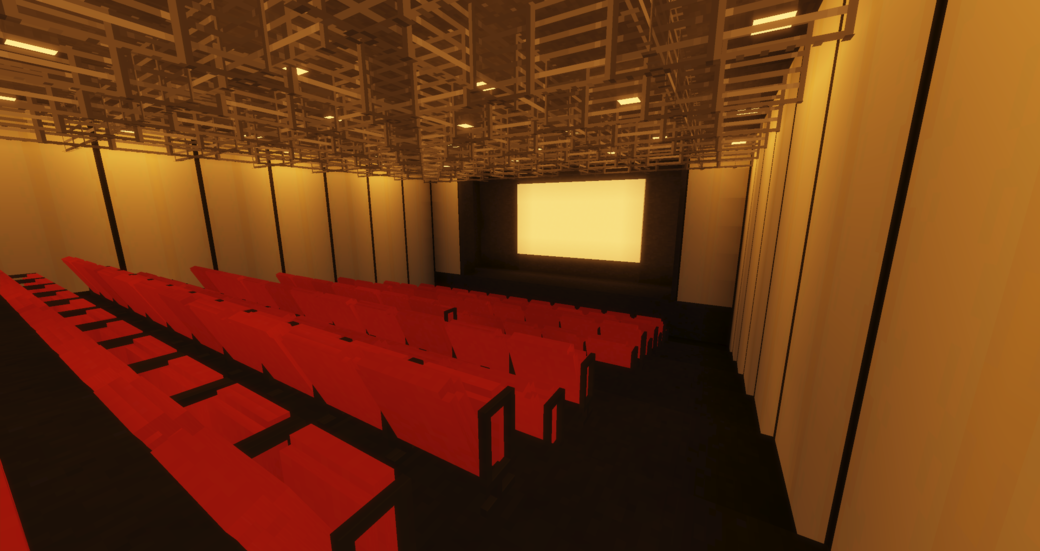 Minecraft version of the ArtCenter auditorium