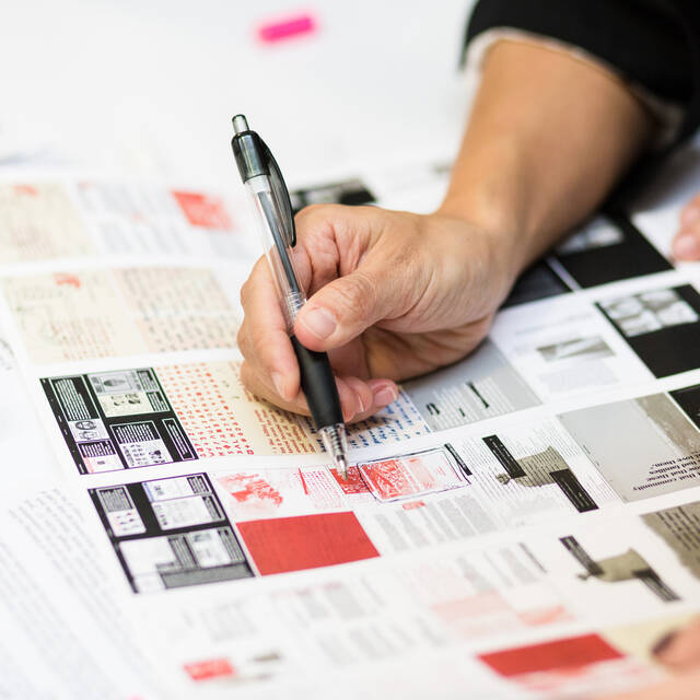 Veteran student working on a design project at ArtCenter College of Design, supported by personalized admissions guidance and veteran-specific resources.