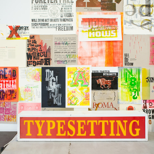 letterpress poster display