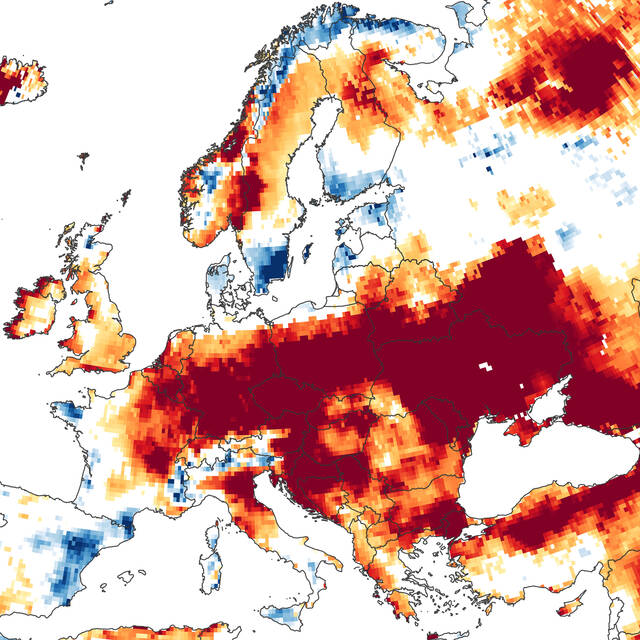 The+winter+of+2019%E2%80%932020+was+the+warmest+on+record+in+Europe%2C+with+little+snow.+The+spring+was+also+drier+and+warmer+than+normal%2C+with+a+historic+heat+wave+in+the+middle+of+May.+The+forecast+for+summer+2020+did+not+look+much+better.+For+the+third+year+in+a+row%2C+Europe+faced+water+woes.+Drought+conditions+started+in+eastern+Europe+in+early+spring+2020+and+migrated+across+the+continent+with+drier-than-normal+weather.+And+all+of+this+occurred+as+2020+continued+to+be+one+of+the+hottest+years+on+record+globally.+The+map+shows+shallow+groundwater+storage.+June+22%2C+2020.