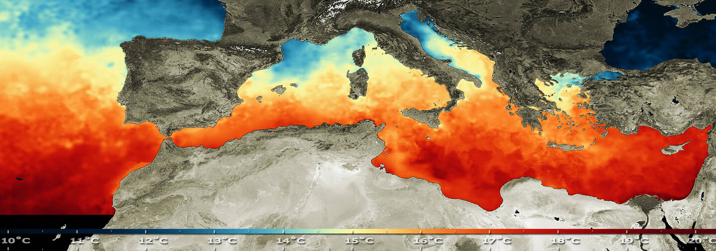 Created+using+data+from+the+Medspiration+project%2C+this+image+shows+the+Mediterranean+Sea+surface+temperature.+The+Medspiration+products+consist+of+daily+high-resolution+sea-surface+temperature+data+over+the+Mediterranean+and+are+derived+from+the+combination+of+in+situ+data+and+satellite+data.+The+information+illustrates+how+warm+the+water+is+in+the+eastern+Mediterranean.+The+European+Space+Agency%E2%80%99s+Sentinel-3+mission+for+GMES+also+provides+data+on+sea-surface+temperature.+November+14%2C+2008.