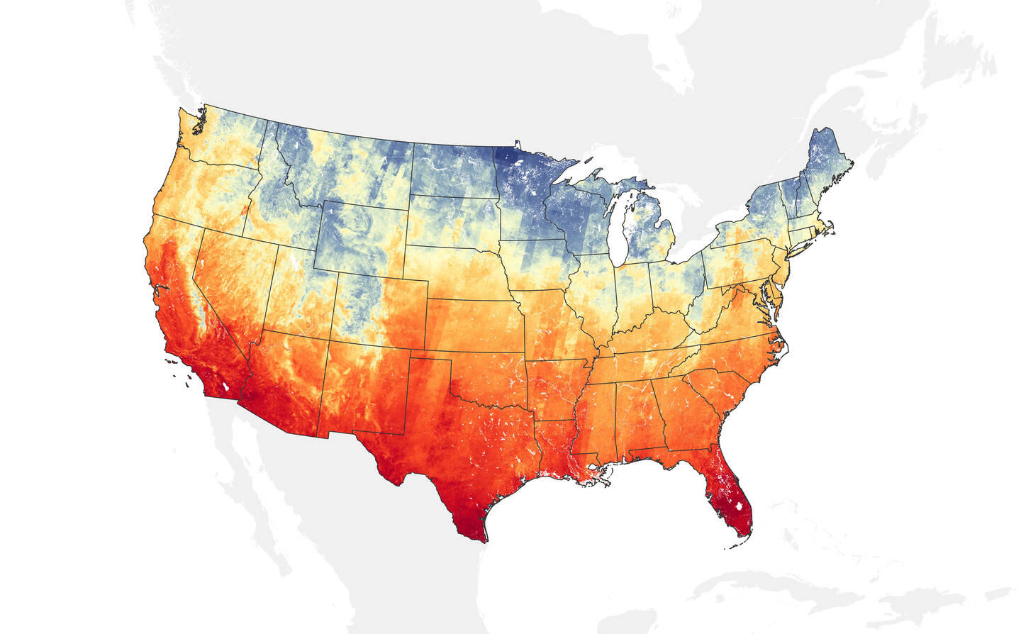 Birds+are+pretty+sensitive+when+it+comes+to+temperature.+Some+species+struggle+to+keep+warm+during+cold+winters.+Other+birds+have+expanded+their+range+northward+as+global+climate+has+warmed.+Scientists+can+use+this+close+relationship+between+temperatures+and+bird+behavior+to+predict+bird+diversity.+This+information+is+useful+for+guiding+conservation+efforts%2C+such+as+how+to+manage+a+landscape.+The+map+shows+relative+temperatures+during+the+winter+across+the+United+States.+It+shows+where+temperatures+are+warmer+%28red%29+or+cooler+%28blue%29+than+the+median+temperature+detected.+2013%E2%80%9318.