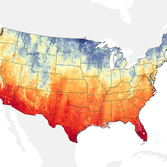 Birds+are+pretty+sensitive+when+it+comes+to+temperature.+Some+species+struggle+to+keep+warm+during+cold+winters.+Other+birds+have+expanded+their+range+northward+as+global+climate+has+warmed.+Scientists+can+use+this+close+relationship+between+temperatures+and+bird+behavior+to+predict+bird+diversity.+This+information+is+useful+for+guiding+conservation+efforts%2C+such+as+how+to+manage+a+landscape.+The+map+shows+relative+temperatures+during+the+winter+across+the+United+States.+It+shows+where+temperatures+are+warmer+%28red%29+or+cooler+%28blue%29+than+the+median+temperature+detected.+2013%E2%80%9318.