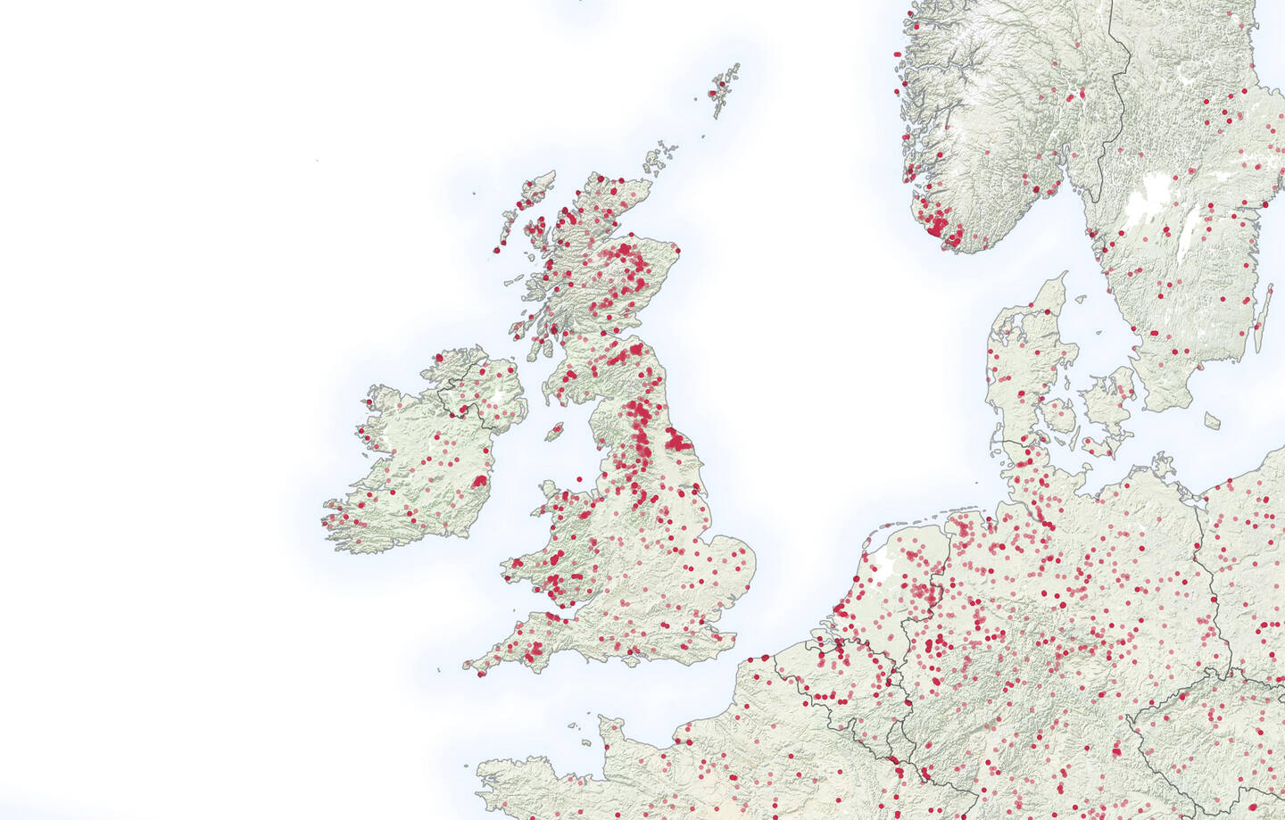 It+was+not+even+summertime%2C+but+already+the+United+Kingdom+saw+a+significant+number+of+wildfires.+The+map+shows+cumulative+fire+detections+from+January+1+through+April+30%2C+2019.+Each+red+dot+depicts+one+fire.+Notable+fires+that+year+include+blazes+in+England%E2%80%99s+Ashdown+Forest%E2%80%94the+setting+that+inspired+the+Hundred+Acre+Wood+in+A.+A.+Milne%E2%80%99s+Winnie-the-Pooh+stories.+High+fire+counts+and+warm%2C+dry+weather+have+been+a+continuing+trend.+By+the+end+of+April+2019+the+United+Kingdom+had+already+seen+more+fires+through+that+month+than+in+the+record-breaking+year+of+2018.+