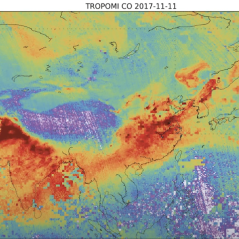 The+long-range+movement+of+intensive+air+pollution+from+India+to+China+shows+the+pervasiveness+of+this+atmospheric+and+health+problem+in+the+two+most+populous+nations+on+Earth.+The+Copernicus+Sentinel-5P+satellite+has+been+used+to+map+atmospheric+carbon+monoxide+around+the+globe+every+twenty-four+hours.+November+2017.+