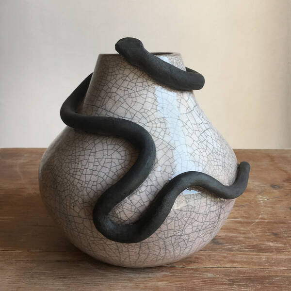 Ceramic+piece+%3Ci%3ESerpent+Vase%3C%2Fi%3E%2C+2018%2C+by+Myriam+Negre.