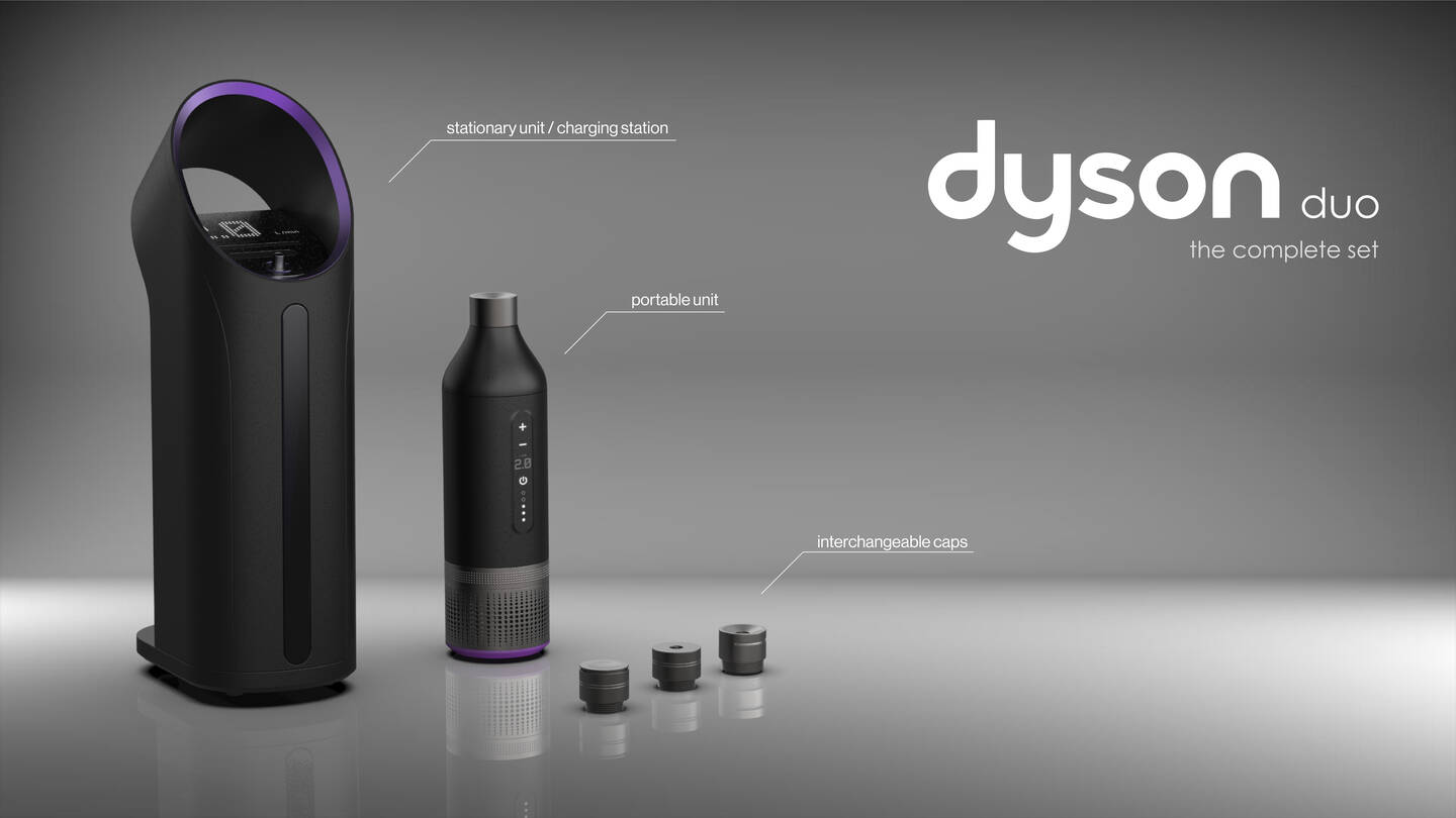 Dyson+Duo+is+an+oxygen+concentrator+designed+to+seamlessly+blend+into+the+user%27s+everyday+life.+As+an+all-in-one+system%2C+it+encompasses+the+power+of+a+stationary+oxygen+concentrator%2C+as+well+as+the+convenience+of+a+portable+unit.+This+device+supplies+oxygen+to+those+who+have+lung+issues+in+a+social+and+stigma-free+design%2C+erasing+borders+between+users+and+their+surrounding+environment.+As+supplemental+oxygen+needs+expand+into+daily+life%2C+including+home+and+office%2C+it+is+necessary+to+design+a+universal+and+aesthetically+pleasing+device+that+is+evolved+from+the+typical+industrial+oxygen+concentrator.