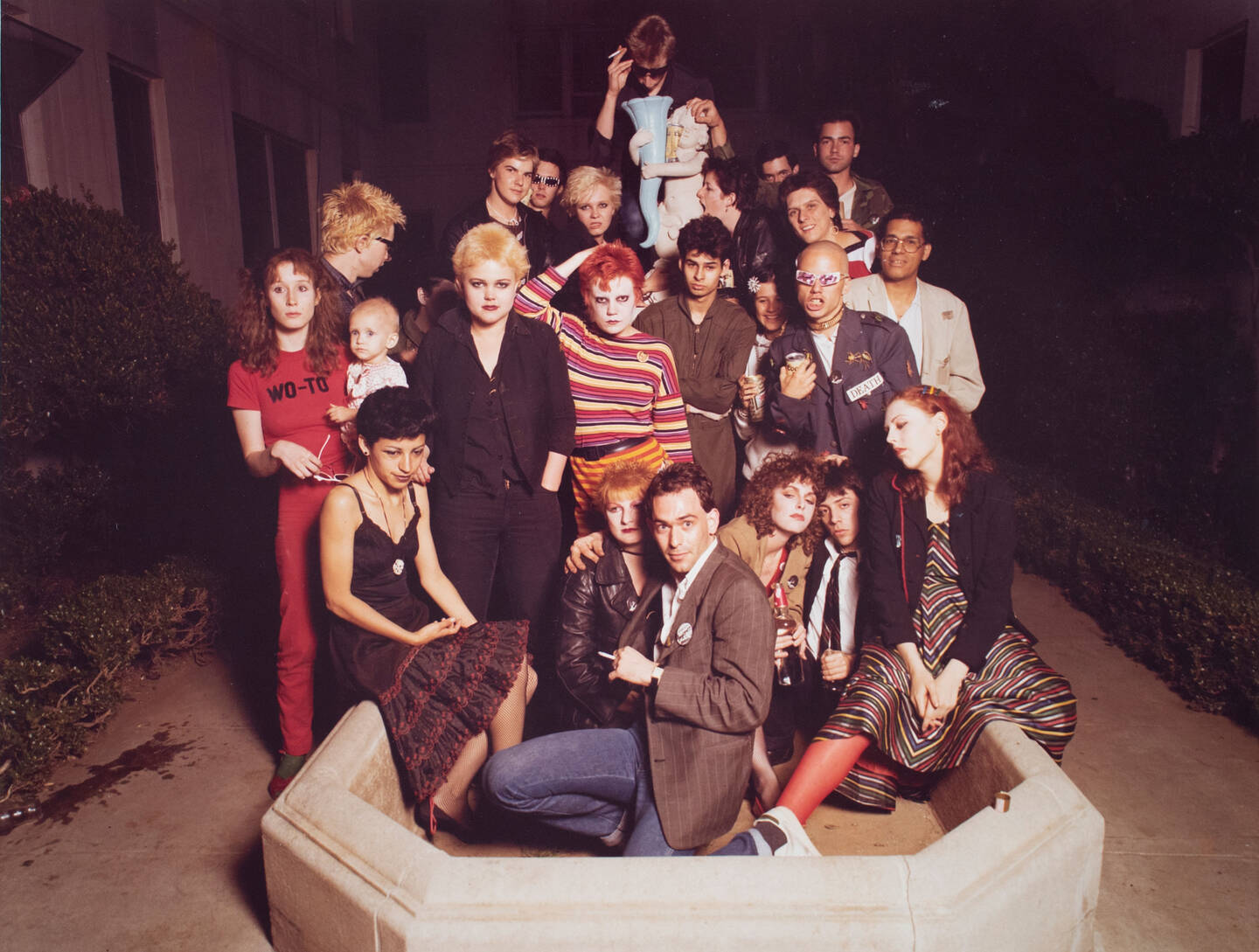 Jules+Bates+%28center%2C+front%29+with+the+Go-Go%27s+and+residents+of+the+Canterbury+in+Los+Angeles%2C+circa+1978.+Photography+by+Jules+Bates.