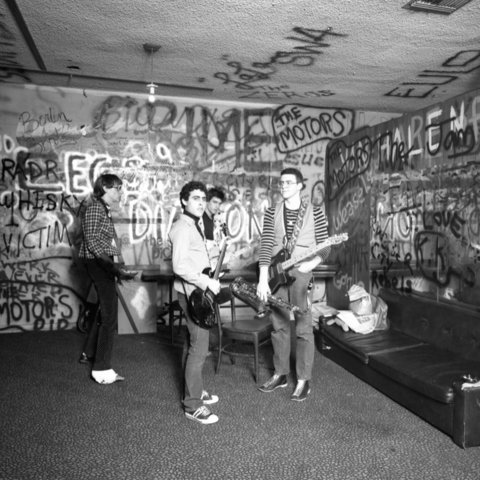 /The Dickies backstage at the Whisky, circa 1978. Photography by Jules Bates.