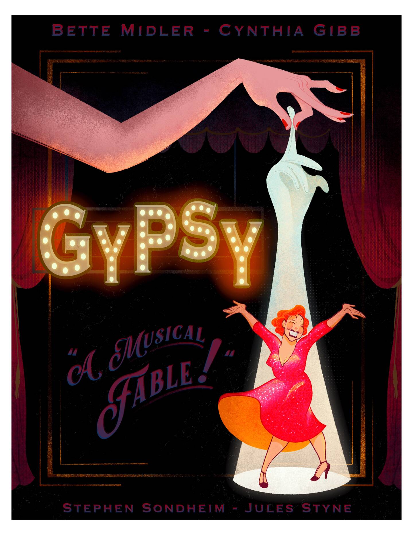 A+poster+design+to+advertise+the+1962+musical+comedy-drama+film+%22Gypsy%22