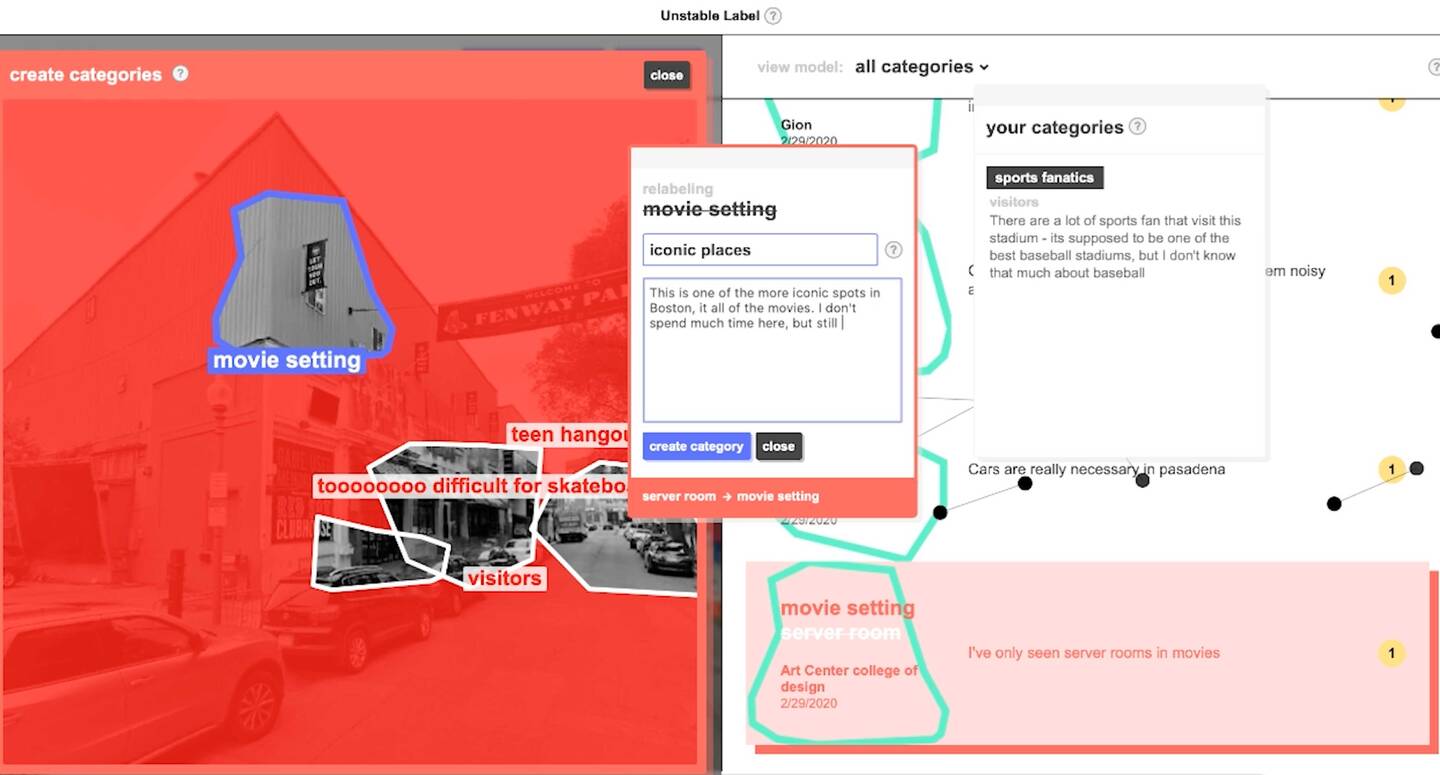 %3Cp%3EUnstable+Label+is+a+speculative+data+labeling+application+to+build+a+civic+machine+learning+algorithm%2C+facilitating+a+collective+process+of+meaning-making+rather+than+creating+more+efficient+forms+of+classification.+Explore+the+prototype+system+at+%3Ca+href%3D%22http%3A%2F%2Funstable-label.glitch.me%2F%22+target%3D%22_blank%22%3Eunstable-label.glitch.me%3C%2Fa%3E%2C+and+find+more+details+at+%3Ca+href%3D%22http%3A%2F%2Faditd.me%2Fthesis%23unstable-label%22+target%3D%22_blank%22%3Eaditd.me%2Fthesis%23unstable-label%3C%2Fa%3E%3C%2Fp%3E