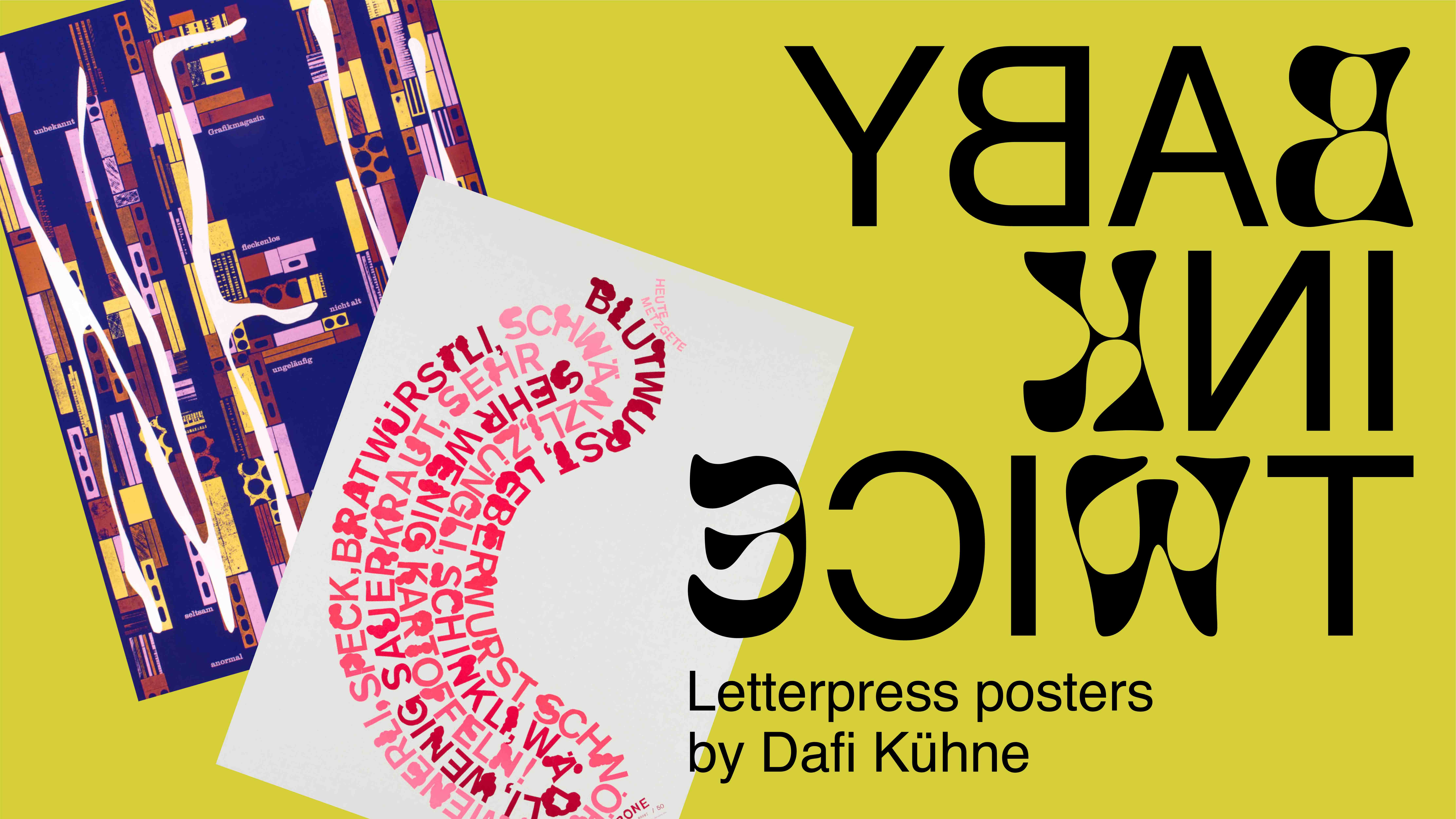 Letterpress Posters by Dafi Kühne will be on display January 4 through March 15, 2022 at the HMCT South Campus Gallery.