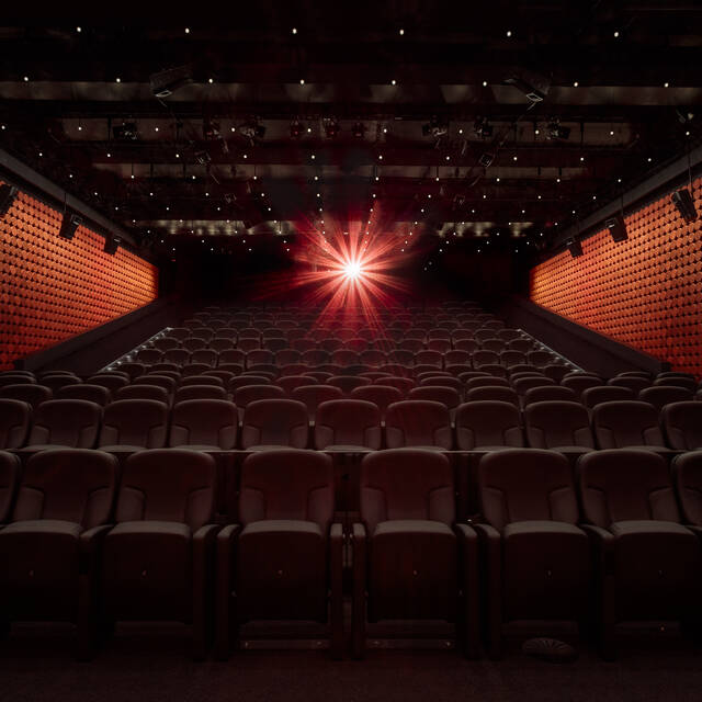 View of projection booth from Ahmanson stage