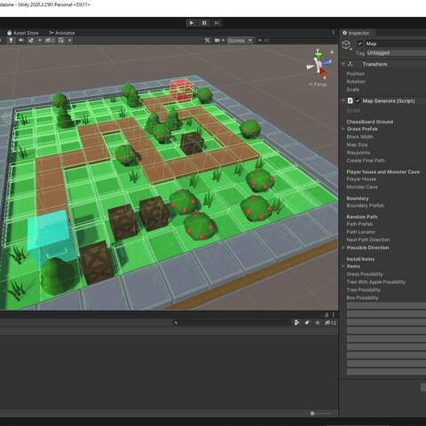 Forest+Tower+Defense+was+created+in+four+weeks+as+the+final+project+for+Game+Development+2.+Sophisticated+code+uses+procedural+generation+to+create+a+fresh+new+map+for+every+game.+AI+controls+which+monsters+are+created+when%2C+choosing+monster+types+that+maximize+difficulty.+