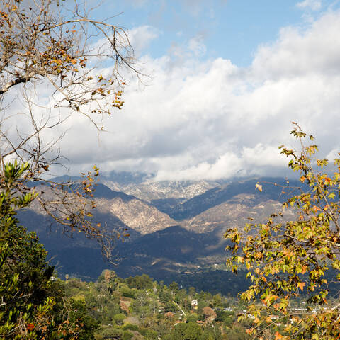 /View of San Gabriel Mountains from ArtCenter Hillside campus